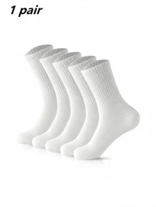 10 Pares de Meias Brancas Versáteis e Confortáveis para Uso Diário Feminino - Branco - Visão 12