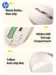 HP 2.4GHz Wireless Gold Mouse With USB Receiver - View 9