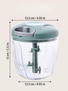 手動絞肉機/大蒜切碎器 (900ml/500ml) - 旋轉式大蒜切碎器，適用於蔬菜、薑、水果、堅果和香料；專業洋蔥/胡蘿蔔切片/切碎工具；高效廚房助手，無需用電，居家烹飪必備用品 - 多款多色 - 查看 11