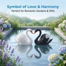 4pcs Swan Figurine, 4pcs Hand-Painted Miniature Swan Ornaments, Animal Statue For Miniature Garden, Terrarium, Bonsai Scene, Shelf, Desk And Home Decor - 4pcs Set - View 2