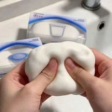 Cream White Bean Shaped Fidget Toy, Soft Texture Desk Decor Collectible Toy, Birthday Gift, Party Preferred, Gift-Giving First Choice For Stress Relief Hobby Enthusiasts - Multicolor - View 3