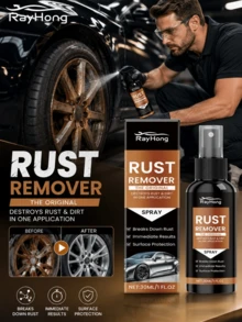 rayhong Spray Eliminador de Rostros para Automóviles, Eliminador de Rostros para Hélices del Automóvil, Ayuda a Crear una Superficie Más Limpia, Fórmula Potente, Aplicación de Recubrimientos Protegidos, Metal, Múltiples Superficies, Limpiador de Manchas de Hierro, Herramienta de Limpieza, Suministros para Automóviles - A - Ver 2