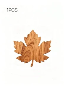 1/4/8pcs Maple Leaf Shaped Wooden Coaster Set - Desktop Accessories Coasters, Non-Slip Heat-Resistant - Home And Restaurant Decor, Suitable For Drinks, Coffee, Tea, Perfect For Home, Office, Restaurant, Party, Autumn Decoration, Halloween Holiday Gift, Kitchen Decor - Multicolor - View 9