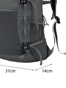 CAMEL CROWN Lightweight Foldable Backpack, Sports Casual Daypack, Travel Hiking Backpack For Outdoor Trekking - Dark Grey - View 3