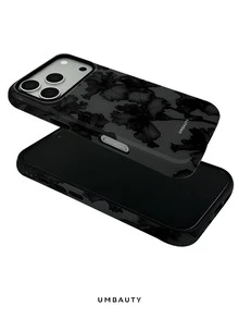 UMBAUTY 1pc Fashionable Phone Case, Deep Black Iris Floral Pattern Design, Compatible With Phone 18 Pro Max, 11/12/13/14/15/16/17 Pro/Pro Max/Plus. This High-End, Stylish And Fun Phone Case Is Suitable For Men And Women, Making It An Ideal Gift For Girlfriend On Easter, Spring, Halloween, Wedding Season And Birthday - Multicolor - View 4
