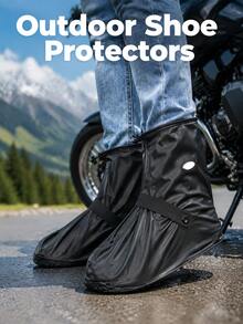 Reusable Waterproof Shoe Covers, Non-Slip Rain Shoe Protector, Zipper Design Outdoor Travel Hiking Shoe Covers - Multicolor - View 2