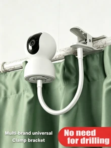 1pc Drill-Free Camera Mount, Heavy Duty Adjustable, Tool-Free Installation, Suitable For Security, Live Streaming, Home/Office, Compatible With DSLR Camera, Webcam, IP Camera, Can Be Installed On Ceiling, Desk, Bedside Table, Wall - View 1