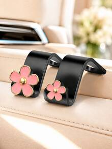 2件組可愛花朵汽車座椅頭枕掛鉤，汽車手提包掛鉤，座椅背收納整理器，適用於手提包、購物袋、衣物，ABS材質汽車內飾配件，通用後座掛鉤，女性SUV卡車旅行必備汽車收納 - C - 查看 12