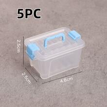 Colorful Buckle Mini Storage Bins, Stackable Clear Plastic Tiny Box, Portable Small Container For Jewelry Beads, Miniature Scene Decor, Fidget Relax Toy For Desk Decoration - Multicolor - View 10