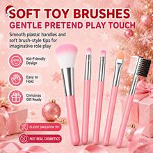 Christmas Kids Pretend Makeup Set, Plastic Simulated Makeup Toy Gift Box With Carrying Storage Case - Multicolor - View 5
