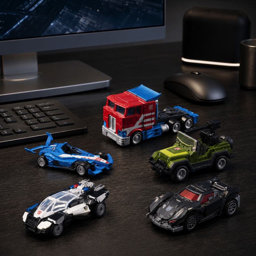 MINISO Transformers Vehicle & Mini Figure Blind Box, 1 Random Design, Collectible Desk Display, Birthday & Christmas Gift - Random Style - 1 Blind Box - View 1