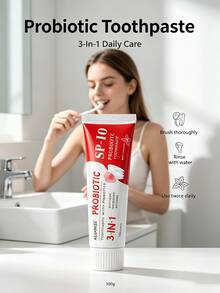 Pasta Gigi Probiotik ADJANISS: Formula 3-in-1 untuk Memutihkan, Merawat Gusi, dan Menyegarkan Napas. Mengandung Probiotik dan Hidroksiapatit. SP - Probiotik. Untuk Dewasa. Ukuran Perjalanan. 1 buah 100g/3,53oz. - Probiotik - View 9
