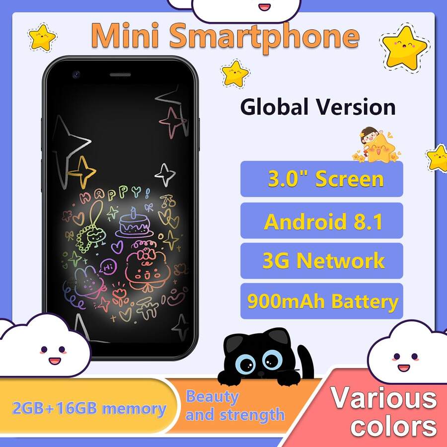 SOYES ONEMYTH XS15 Mini 小巧輕便、強悍性能的迷你旗艦配置，時尚機身設計，簡約精緻外觀，純 Android 系統，令人愛不釋手 - 黑色 - 查看 1