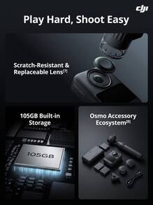 dji [Produk Baru] Kamera Panorama Osmo 360 Generasi ke-2 8K Definisi Tinggi Anti Guncangan Tahan Air untuk Berkendara Sepeda Motor, Menyelam, Ski, Perjalanan, Kamera Genggam Portabel untuk Vlog OSM0 360 II (Baru, Hanya Diaktifkan) - View 7