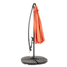Best Choice Products 10ft Offset Hanging Market Patio/Easy Tilt Adjustment, Polyester Shade, 8 Ribs Backyard, Poolside - ( Dark Blue ) (No Base) - 橘色 + 鋼鐵 + 花園與戶外 - 查看 8