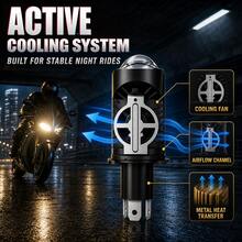 HYNBYZJ 1pc/2pcs H4 Bi LED Projector Lens 200W Car Headlight Bulbs Hi/Low Beam 80000LM Auto Turbo Lamps Motorcycle Plug&Play For LHD RHD 6000K - A - View 5