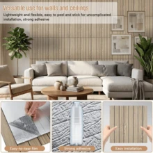 10pcs Self-Adhesive 3D Grid Wall Panels, Peel And Stick Decorative Wall Panels, Suitable For Living Room, Bedroom Indoor Background Wall Decoration And Home Renovation - 30x30cm - View 11