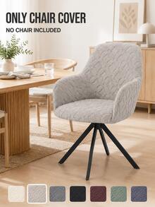 1pc Solid Color Nordic Style Armchair Cover, Home Decor Dining Chair Slipcover, All Season, Washable & Removable, Suitable For Kitchen, Wedding, Hotel - Multicolor - View 12