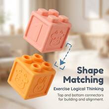 Children's DIY Soft Building Blocks Toy Set, Large Size Stacking Blocks, Parent-Child Interactive Play, Hand-Eye Coordination Training, Gift For Boys And Girls - Multicolor - View 10