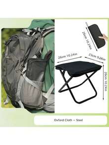 1pc Portable Folding Camping Stool, Lightweight Travel Chair With Adjustable Zipper Design, Compact Outdoor Seat Suitable For Fishing, Picnic, Beach, Easy To Carry With Storage Bag - Multicolor - View 8