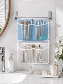 1/2pcs Refrigerator Storage Bags, Hanging Organizer Bags, Kitchen Storage Hanging Bags, Double Compartment Refrigerator Organizer Bags, Home Classification Storage Bags - Multicolor - View 6