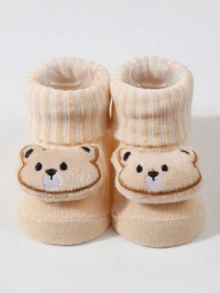 3 Pairs Cartoon Floor Baby Infant Socks, Doll Knitted Socks, Children's Socks - Multicolor - View 2