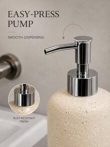 1/2pcs Resin Bathroom Accessories Set, Includes Toothbrush Holder And Soap Dispenser, Modern Bathroom Storage Set (Beige) - Multicolor - View 6