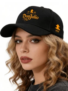 1件/2件裝復古「DONJULIO」西式字母印花棒球帽與斜挎包套裝，街頭時尚戶外運動平帽簷帽與單肩包，可調節，適合日常穿著與送禮 - 彩色 - 查看 4