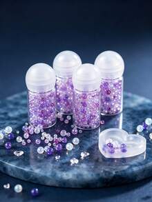 Glass Micro Beads For DIY Nail Art, UV Epoxy Resin Crafts, Candy Color Transparent Glass Caviar Beads Filler - A - View 6