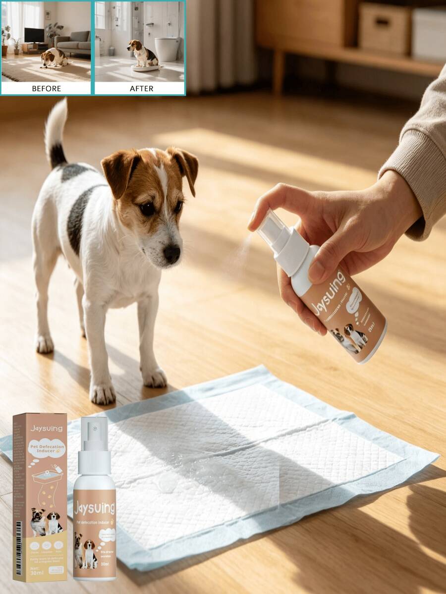 Pet Toilet Training Inducer Spray, Pet Litter Box Training Inducer, This Toilet Training Spray Uses A Special Scent To Guide Pets To Use The Designated Toilet Area Effectively. It Can Prevent Random Urination And Defecation Behavior, Making Home Training Easier. Easy To Use, Just Spray The Mist On The Target Area. (Product Upgrade, Outer Packaging May Differ Slightly But Effect Is The Same, New And Old Models Randomly Distributed)