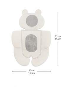 Infant Carrier Bear-Shaped All-In-One Seat Cushion, Compatible With Most Carriers And Car Seats, Enhances Riding Comfort, Practical Daily Travel Stroller Liner - Multicolor - View 6