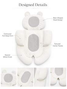 Infant Carrier Bear-Shaped All-In-One Seat Cushion, Compatible With Most Carriers And Car Seats, Enhances Riding Comfort, Practical Daily Travel Stroller Liner - Multicolor - View 7