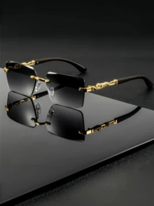 1 Pair Large Frame Fashion Leopard Print Glasses, Retro Style, Elegant Women, Suitable For Travel, Beach And Outdoor Travel Essential Glasses. - Multicolor - View 1