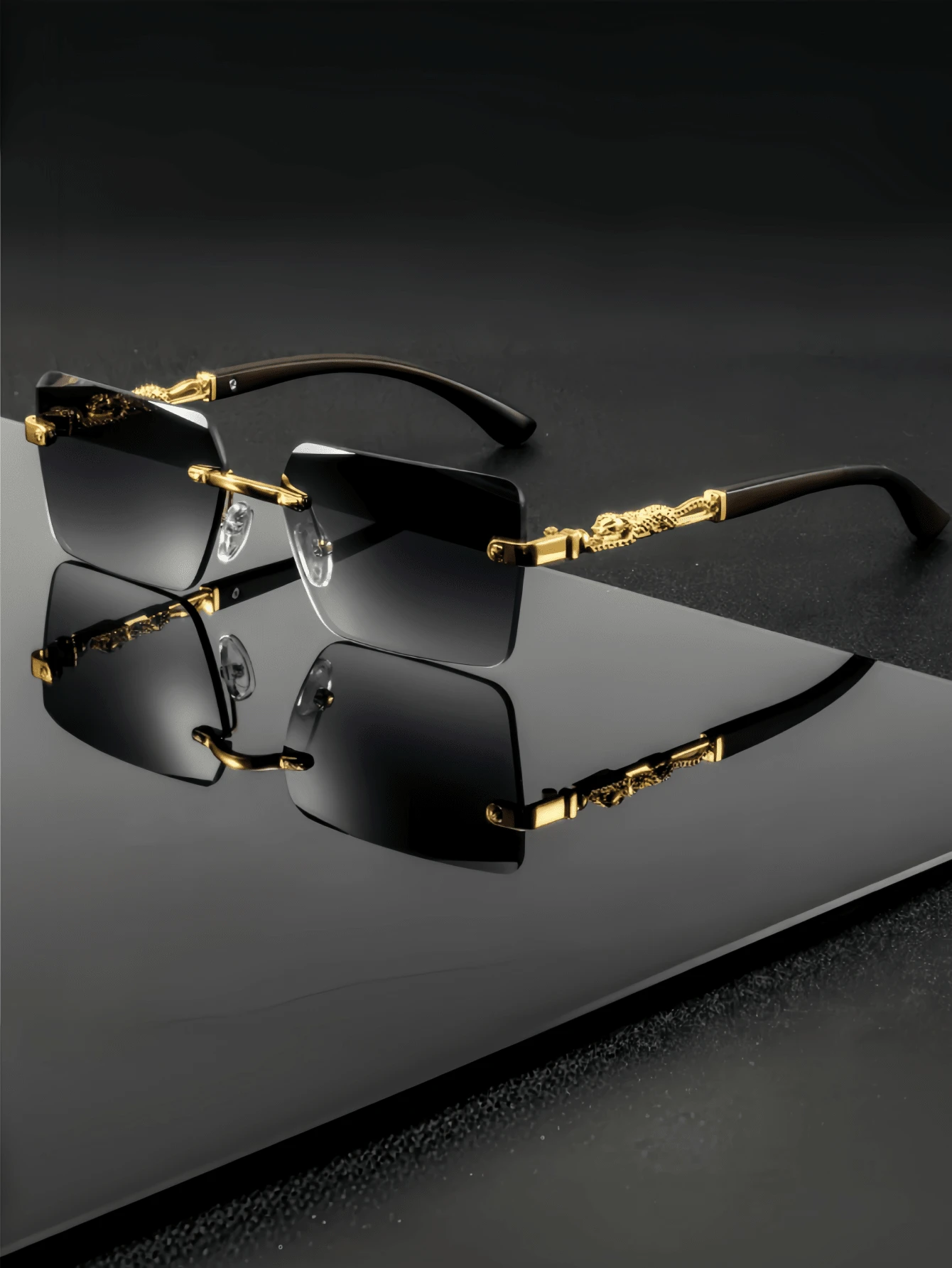 1 Pair Large Frame Fashion Leopard Print Glasses, Retro Style, Elegant Women, Suitable For Travel, Beach And Outdoor Travel Essential Glasses. - Multicolor - View 1