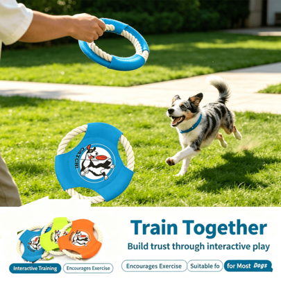 Pet Toy Soft Flying Disc, Dog Teething Self-Entertainment Toy, Durable And Bite-Resistant, Teething And Dental Cleaning, Lightweight And Easy To Throw, Relieve Destructive Anxiety, Interactive Toy, Outdoor / Indoor Pet Toy, Suitable For Large, Medium And Small Dogs, Pet Supplies, Home Pet Outdoor Gear
