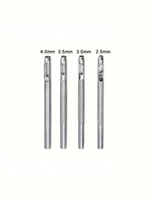 4pcs Mini Watch Strap Puncher Steel Manual Tool, Suitable For PU Belts, Watch Strap Hole Punching, Sewing Projects And Handmade Crafts, DIY Leather Hole Punching Tool, Durable Manual Tool - A - View 11