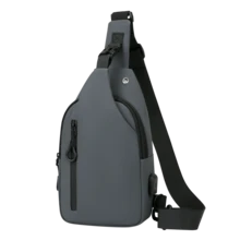 Minimalist Waterproof Chest Bag, Multi-Pocket Durable Fabric, Portable Casual Crossbody Bag For Outdoor Use - Multicolor - View 3