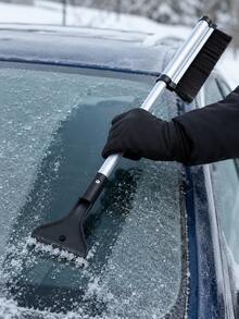 2合1汽車伸縮雪鏟，附可旋轉固定鋁合金手柄、雪刷、擋風玻璃除霜器與除冰刮板，冬季汽車除雪工具 - 汽車除雪刷與除雪鏟 - 查看 3