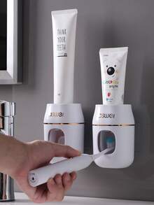 1pc Automatic Toothpaste Squeezer, Wall-Mounted Toothpaste Dispenser, No-Drill Plastic Toothpaste Dispenser, Bathroom Accessory - Multiple Colors and Styles - View 5