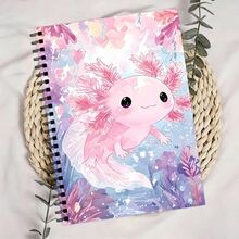 Watercolor Pink Axolotl Notebook, 30 Sheets 60 Pages Lined Blank Notebook, Animal Notebook, Journal, Ideal Gift For Back To School, Christmas - A5 - View 5