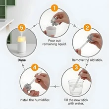 200/150/100/65/30/10PCS Humidifier Replacement Filter Cartridges/Cotton Sticks, Humidifier Rods With Sponge Core Replacement Filter Elements, Suitable For Home/Office/Car, Compatible With Most Humidifiers And Aroma Diffusers, Home Humidifier Replacement Cores - one-size - View 5