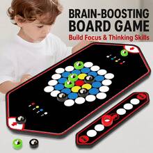 Magnetic Curve Ball Battle Board Game, Two Players Competitive Tabletop Battle Game, Parent-Child Interactive Puzzle Game, Educational Logic Training Toy, Fun Family Party Game Gift For Boys Girls - Multicolor - View 7