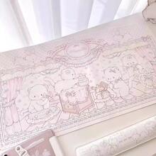 1pc Sweet And Lovely White Kitten Pu Leather Mousepad Office Desk Mat Mouse Pad Computer Speed Type Carpet Mat Player Laptop Keyboard - View 1