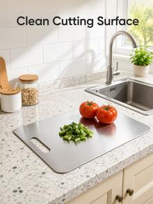 304 Stainless Steel Kitchen Cutting Board, Suitable For Cutting Meat, Fruit And Vegetables, Easy To Clean, Home Cooking - Silver - View 7
