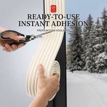 1/2m W-Shaped Self-Adhesive Door And Window Sealing Strip, Multi-Color Rubber Plastic Elastic Sealing Strip With Back Adhesive, Easy To Apply, Windproof And Dustproof For Door And Window Gaps, Winter Cold Protection, Heat Insulation, Noise Reduction And Anti-Collision Home Gap Sealing Accessory - Winter Window and Door Weather Stripping - View 7