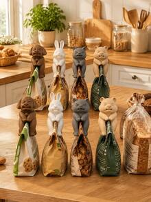 1/4/8pcs [Random Style] Animal Leg Seal Clips, Cute Animal Shaped Clips. Can Seal Coffee, Grains, Candy And Snack Bags Tightly, Functional Clips Formed By The Legs Of Each Animal. Moisture-Proof Bag Sealing Tool - View 13
