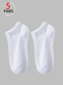 30/20/15/10/5 Pairs Unisex Ankle Socks: Black, White, Grey Colors, Lace Bows, Heart Patterns, Striped Style, Soft Comfortable Casual Multi-Functional Student Ankle Socks, Suitable For Daily Use, Randomly Mixed Colors - Multicolor - View 20