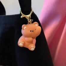 2pcs Cute Cartoon Bear Hugging Heart Couple Keychain Pendant Doll Small Gift - Multicolor - View 9