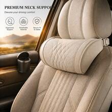 UPPVU - Luxury Car Neck Pillow, Seat Cushion, Neck Support Pillow, Car Seat Backrest, Comfortable And Breathable, Lumbar And Neck Support, Exquisite Embroidery, All-Season Use, Car Interior Accessory - Multicolor - View 1