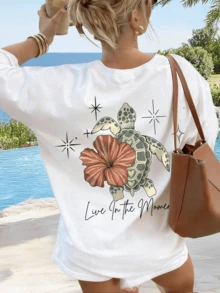 Women T-Shirts - 白色 - 查看 1
